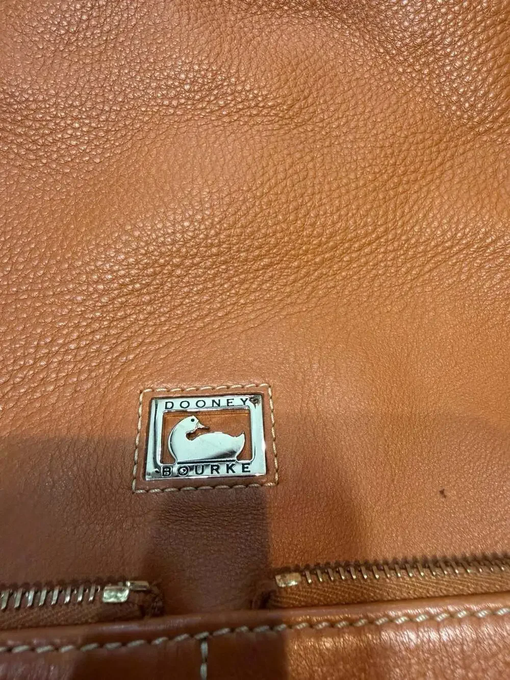Dooney & Bourke Dillen Medium Pocket Sac Brown Pebbled Leather Hobo Shoulder Bag